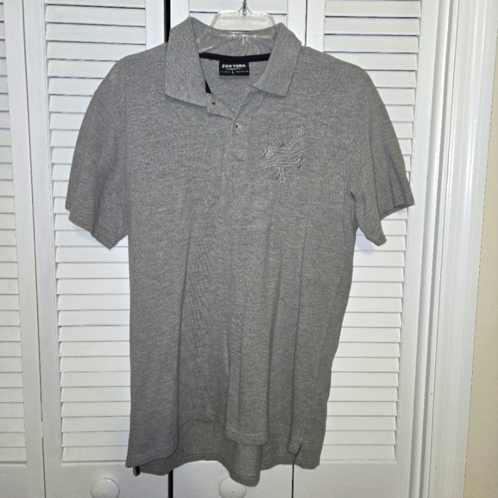 Zoo York Men's L Gray Polo